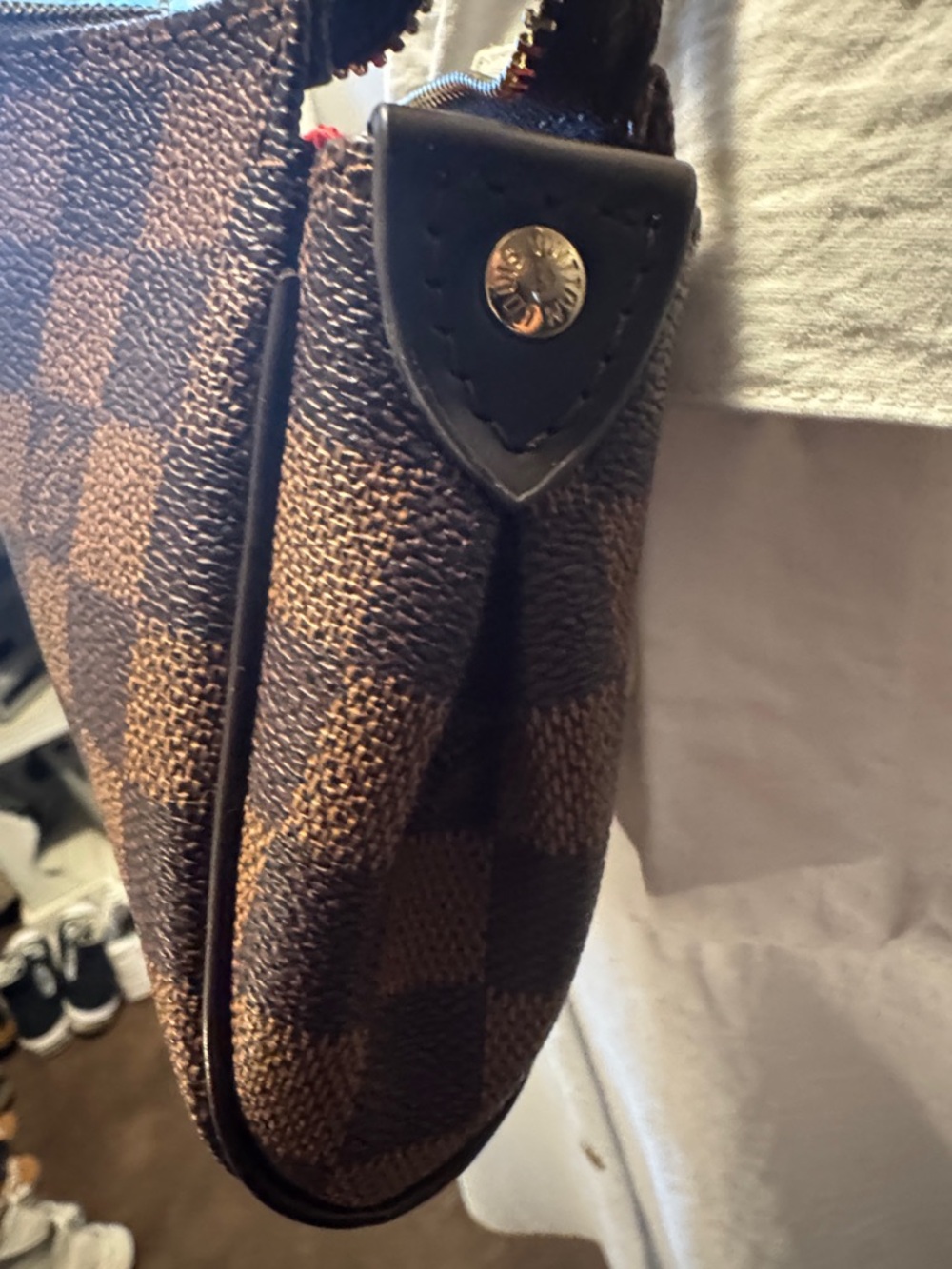 Louis Vuitton Brown Damier Ebene Chain Shoulder Pochette - Picture 2 of 12